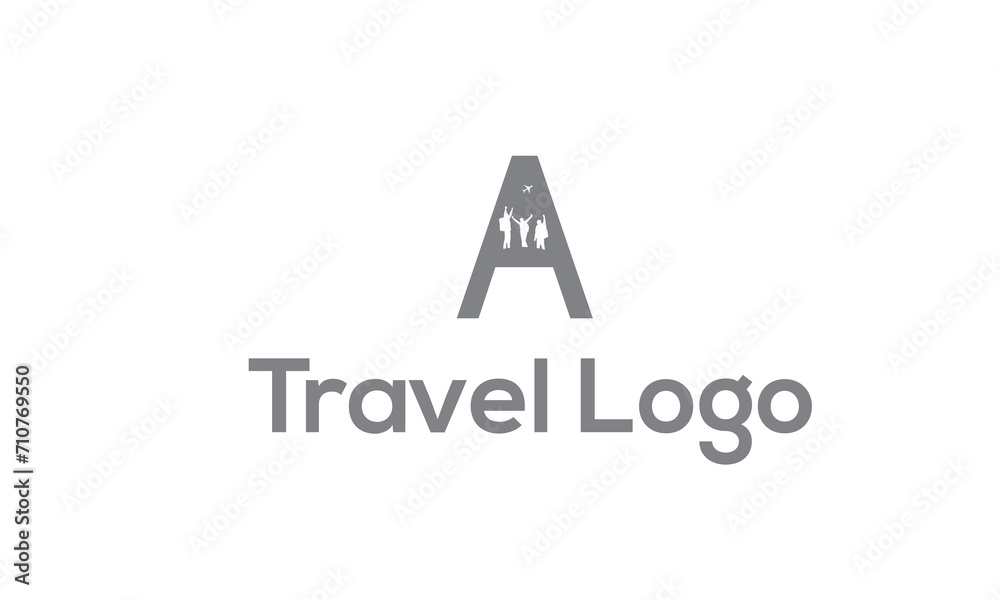 Letter A Air Travel Logo icon Design with plane graphic element, symbol, sign for travel agency logo design Letter A Air Travel Logo icon Design with plane graphic element, symbol, sign for travel agency logo design