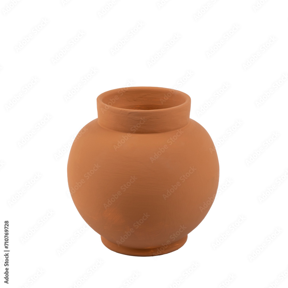 trendy design decorative ceramic vase isolated on white background