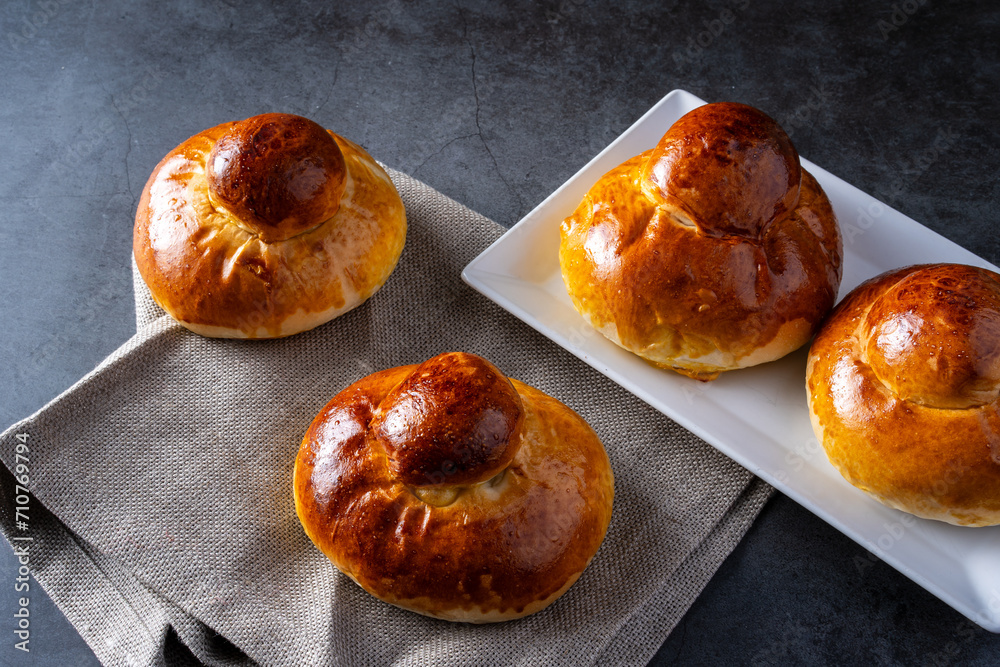 custom made wallpaper toronto digitalPalermo brioches, typical sweets of Sicilian cuisine. dark background