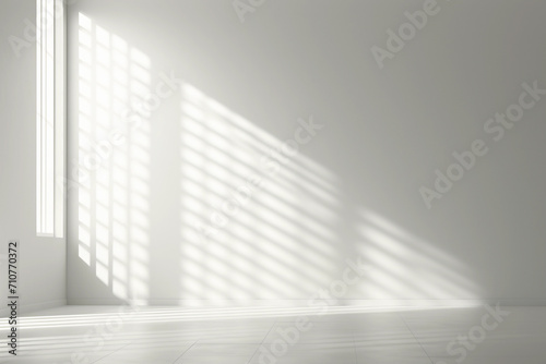 realistic and minimalist blurred natural light windows  shadow overlay on wall paper texture  abstract background. empty room.