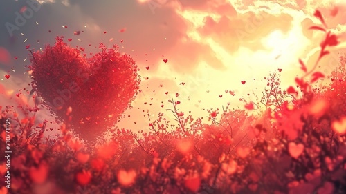 Romantic Essence of Love Valentine Background © Witch