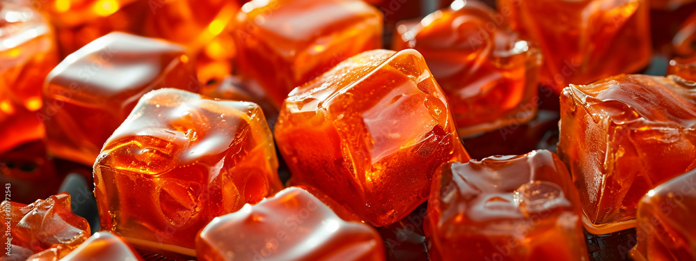 Toffee caramel candy close-up. Selective focus. Toffee caramel candy close-up. Selective focus.