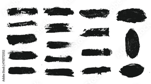 Hand Drawn Grunge Brush vector  Set of Hand Drawn Grunge Brush Smears  Black vector brush strokes collection. Black paint spots vector for design  Set of Hand Drawn Grunge Brush Smears