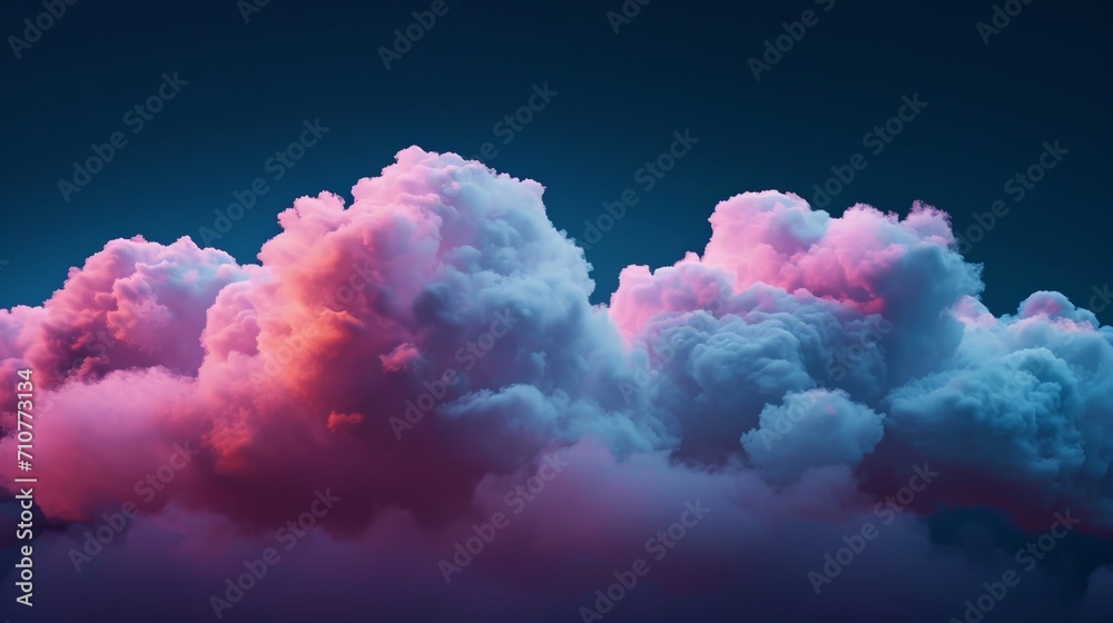 Pink and Blue Cloud in the Sky, A Mesmerizing Display of Colors