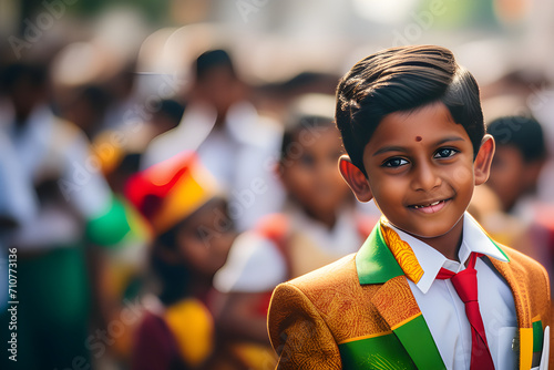sri Lankan school child portrait photo