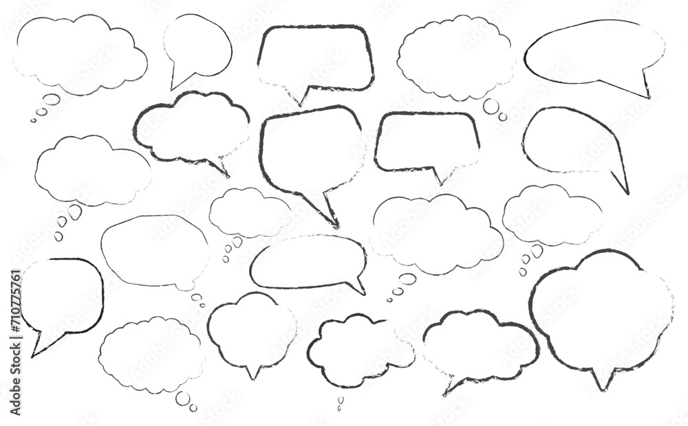 Fototapeta premium set of speech bubbles