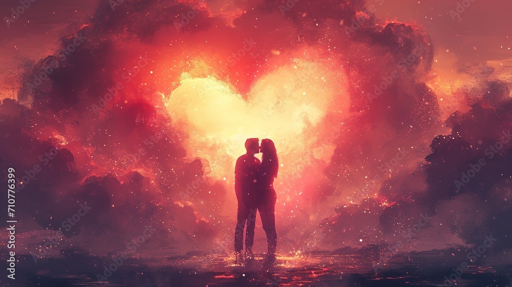 Romantic Essence of Love Valentine Background