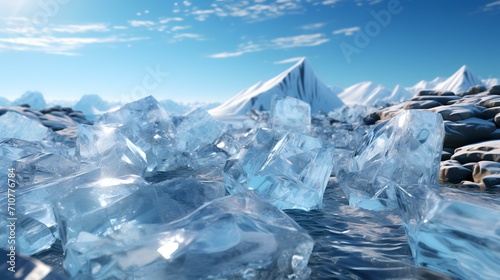 Icy Elegance: Fine Texture Ice Background - 8K/4K Photorealistic