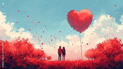 Romantic Essence of Love Valentine Background