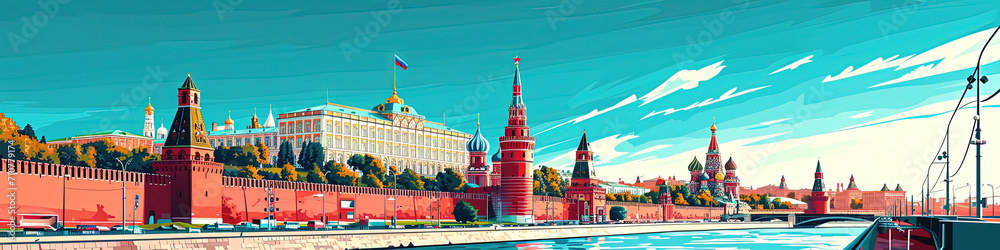 Moscow Marvel - Ultradetailed Kremlin Illustration for Creative Projects