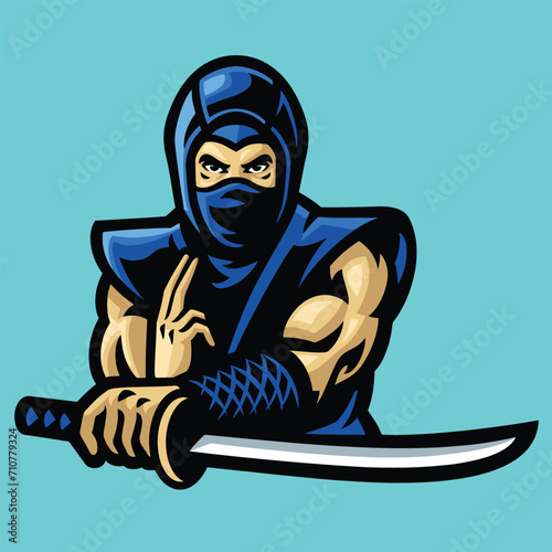 Ninja Logo Vector illustration Artwork