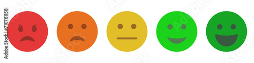 customer satisfaction feedback faces vector design