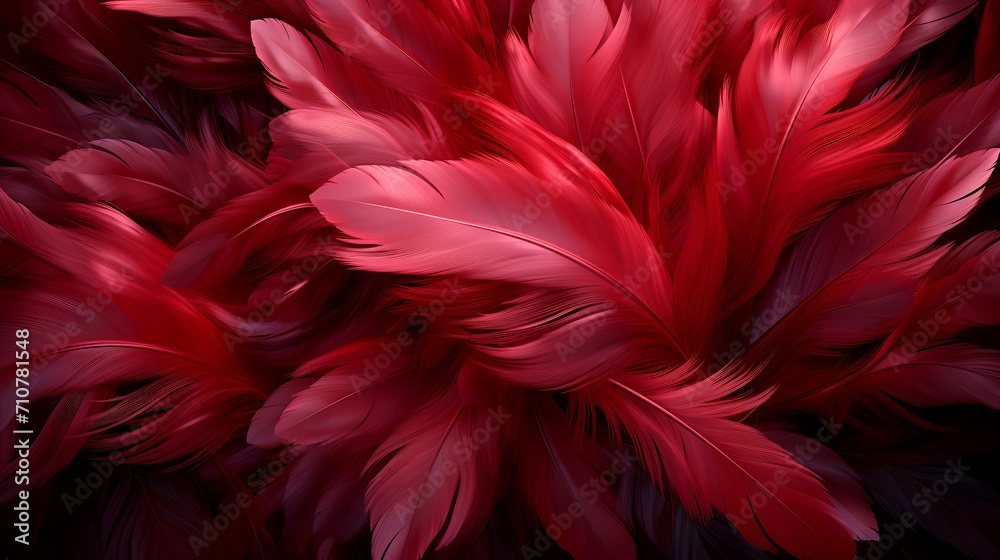 Crimson Plumes: Red Feathers Glitter on Transparent Background Crimson Plumes: Red Feathers Glitter on Transparent Background
