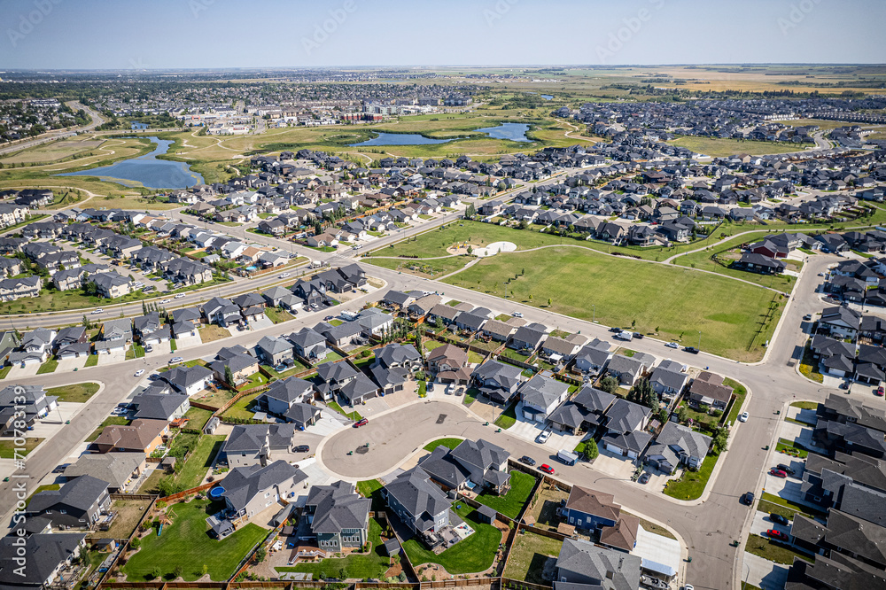 Rosewood Neighborhood from the Sky - Saskatoon Aerial View