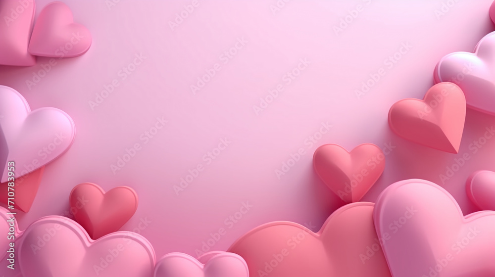 Happy valentine day. Valentine background. Ai pink color  background.