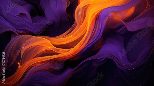 abstract liquid fire in cosmic space artistic waves of orange and purple for dynamic background and wallpaper designs
