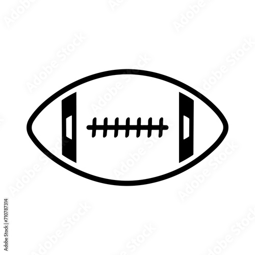 Football clip art design on plain white transparent isolated background for card, shirt, hoodie, sweatshirt, apparel, card, tag, mug, icon, poster or badge