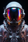 Futuristic looking design astronaut suits for deep space travel  - Generative AI