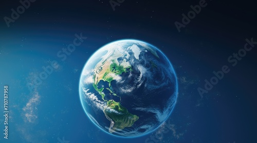 the globe from space, showcasing a detailed earth surface and world map as seen in outer space, to convey the beauty of our planet from a cosmic perspective. © ZinaZaval