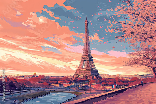 Joyful Eiffel - Ultradetailed Illustration for Creative Delights