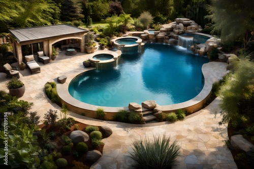 pool in the garden