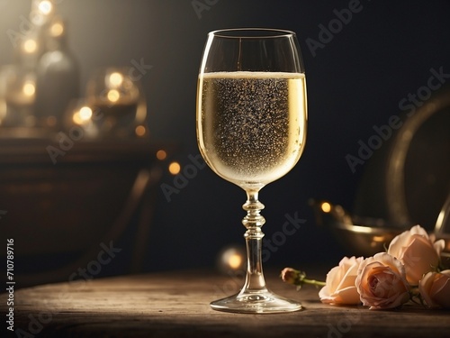 champagne and roses