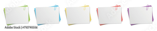 Various memo pads・notes frame set. Vector illustration. photo