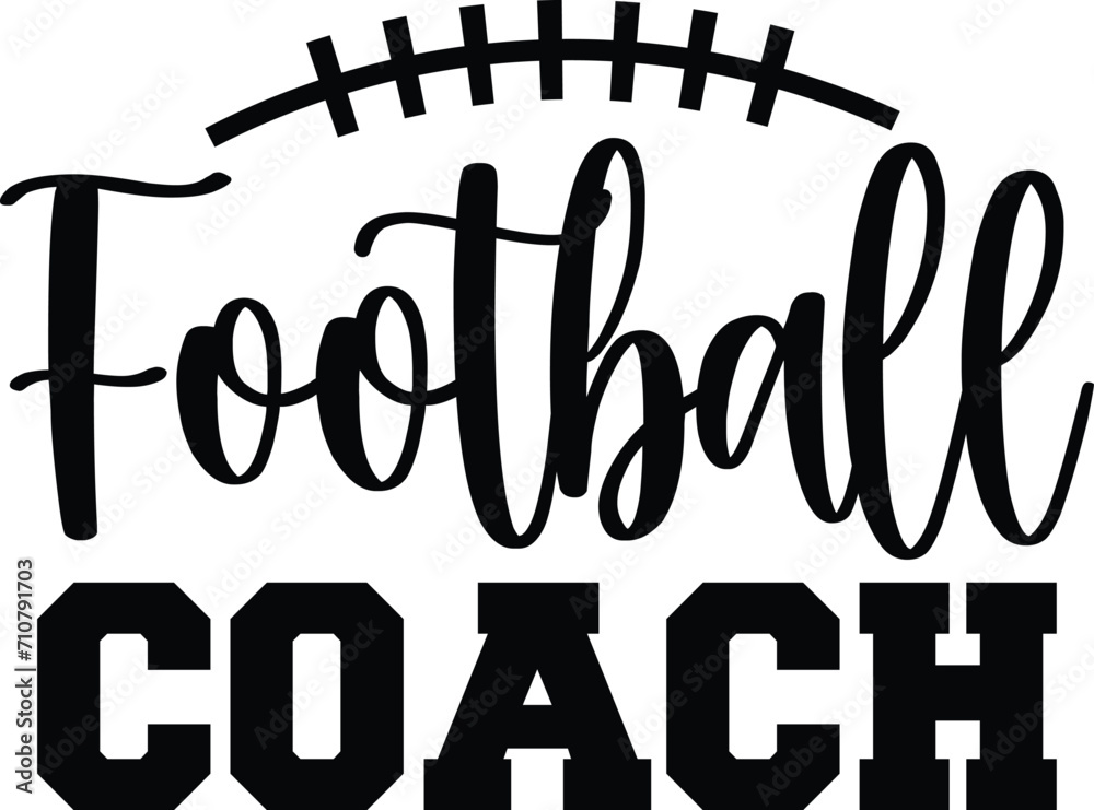 Football typography design on plain white transparent isolated background for card, shirt, hoodie, sweatshirt, apparel, card, tag, mug, icon, poster or badge