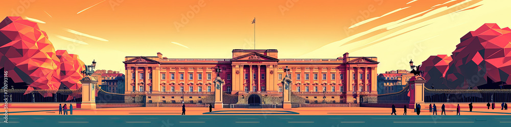 Buckingham Elegance - Ultradetailed Illustration for Royal Grandeur
