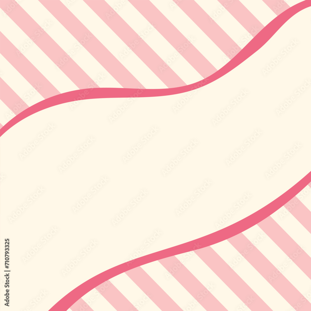 Cute Kawaii notepad and memo pad striped background