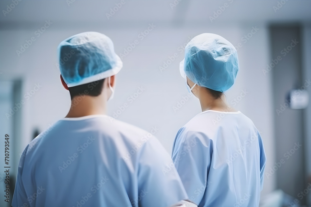 Medical Team Performing Surgical Operation in Modern Operating Room. Neural network AI generated art Medical Team Performing Surgical Operation in Modern Operating Room. Neural network AI generated art