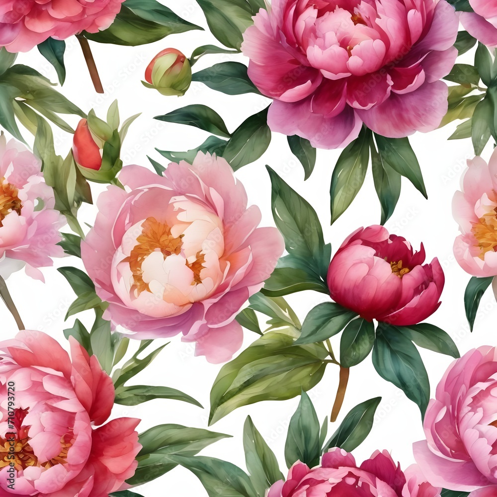 Happy Valentine's Day Peonies on white isolated background. Watercolor Flowers. Watercolour floral vector illustration set Happy Valentine's Day Peonies on white isolated background. Watercolor Flowers. Watercolour floral vector illustration set