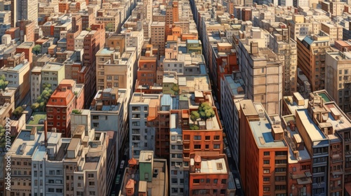  an aerial view of a city with lots of tall buildings in the foreground and lots of tall buildings in the background.