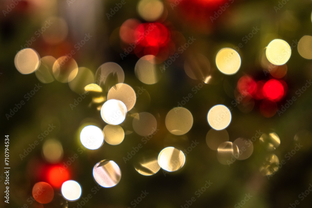 Christmas tree Sparkle lights, bokeh