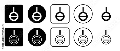 Icon set of agender symbol. Filled, outline, black and white icons set, flat style. Vector illustration on white background