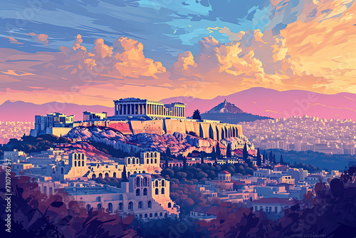 Acropolis Aura - Ultradetailed Illustration of Greek Marvel