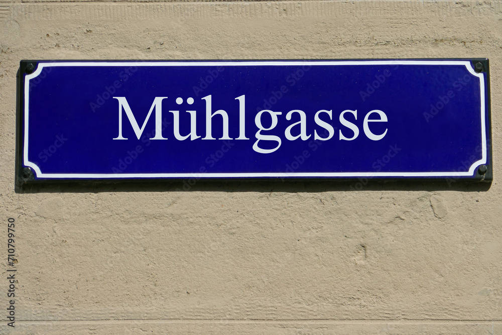 Emailleschild Mühlgasse