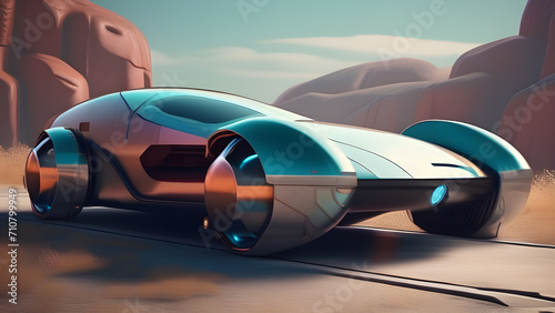 Concept car on the road