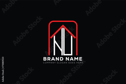 NU letter creative real estate vector logo design . NU creative initials letter logo concept. NU house sheap logo