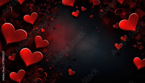 Valentine background with hearts