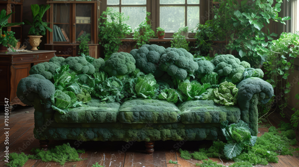 couch made of broccoli couch made of broccoli