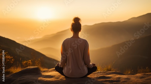 Sunrise Meditation in the Mountains