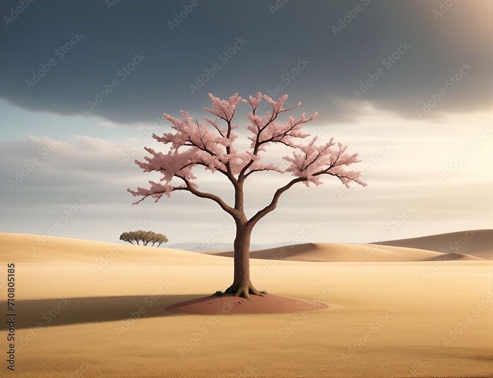 Barren land landscape. AI generated illustration Barren land landscape. AI generated illustration