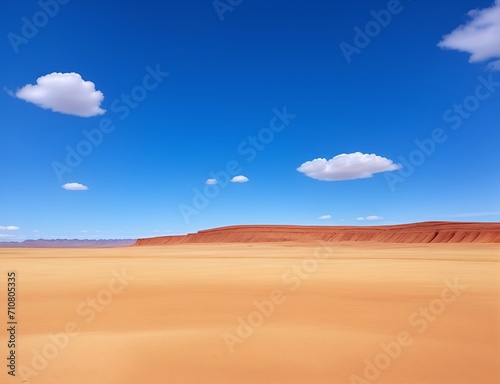 Barren land landscape. AI generated illustration