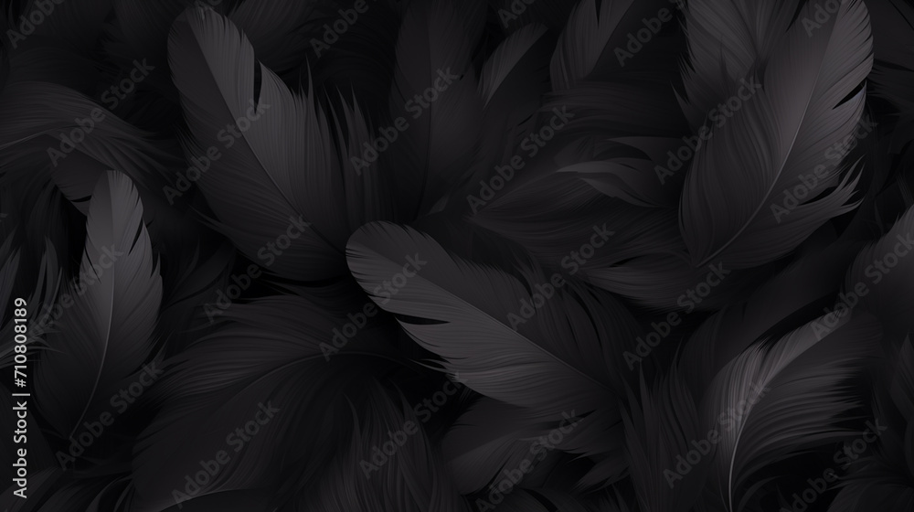 close up of texture - black feathers