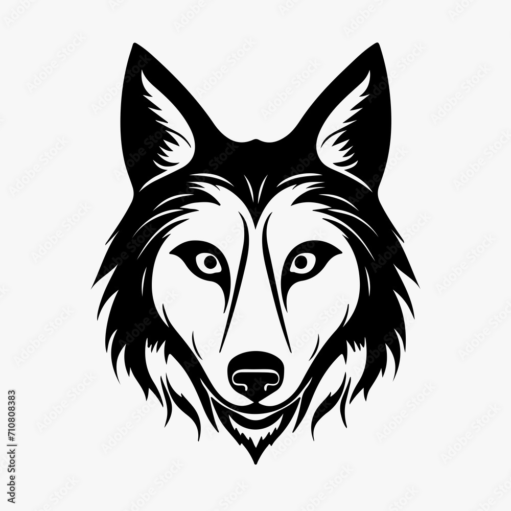 vector illustration of wolf head vector illustration of wolf head
