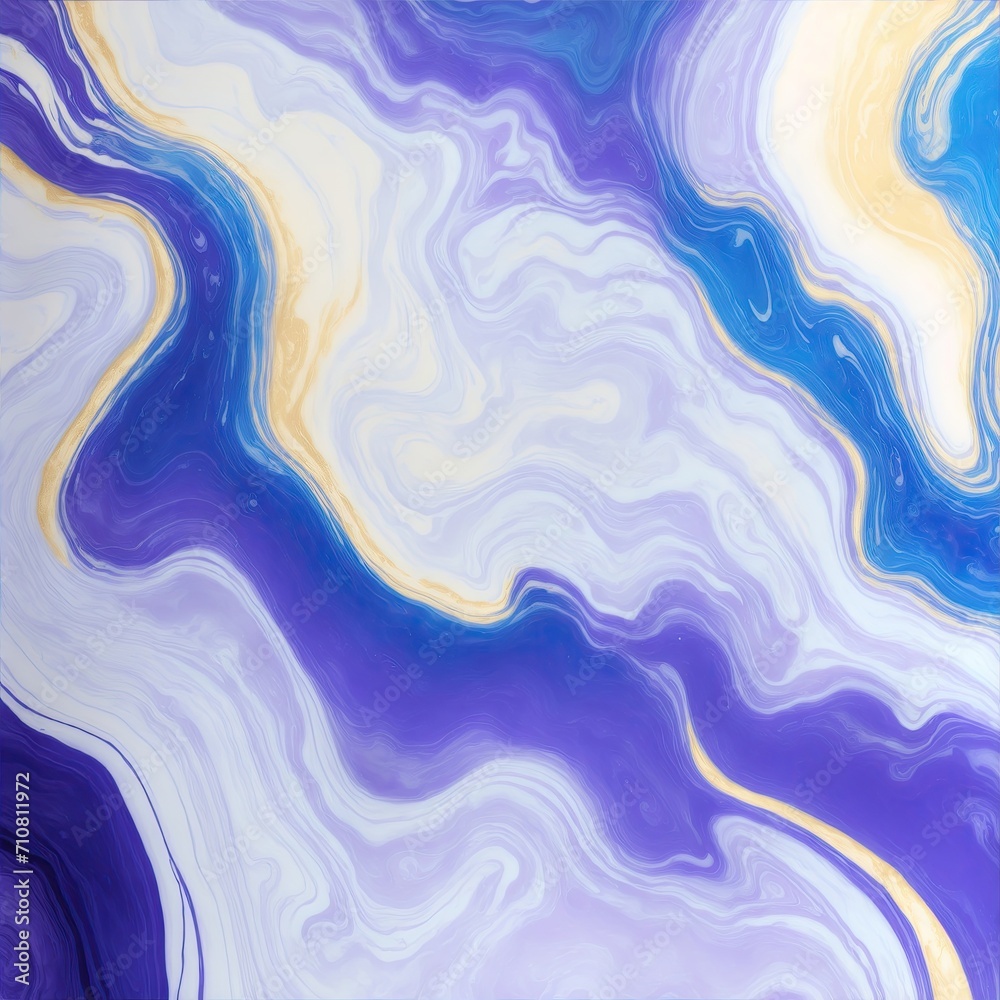 purple and blue color with golden lines liquid fluid marbled texture background