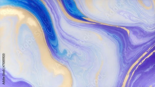 purple and blue color with golden lines liquid fluid marbled texture background