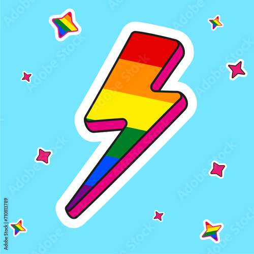 Rayo orgullo LGBTIQ+ sticker