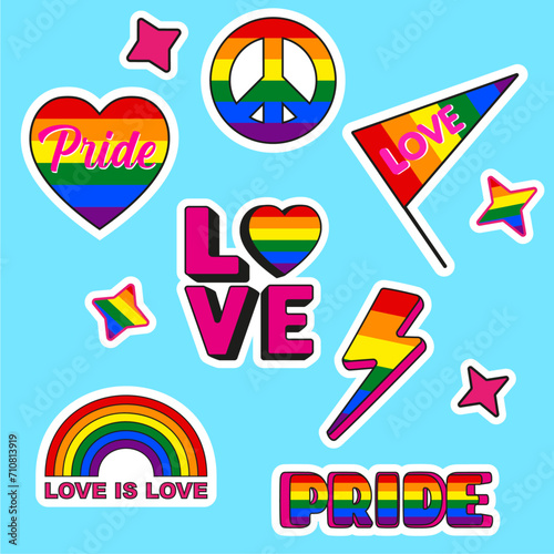 Set de stickers orgullo LGTBIQ+